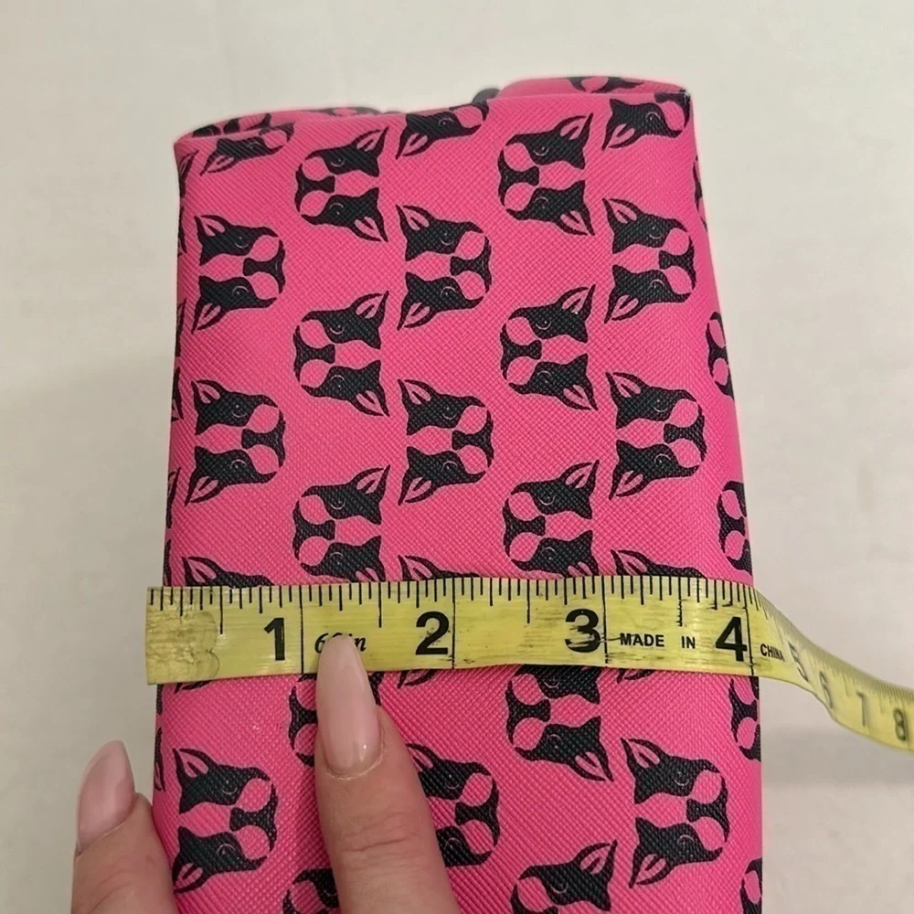 Dabney Lee Cosmetic Toiletries Travel French Bulldog/Boston Terrier Pink & Navy.